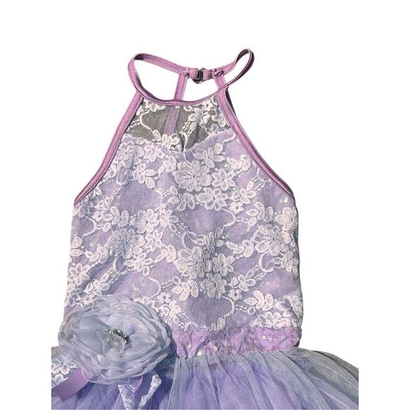 Weissman Childs small purple tutu dance recital rehearsal costume dress - Picture 2 of 4